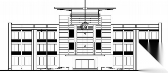 某三层军分区干休所综合楼建筑扩初图