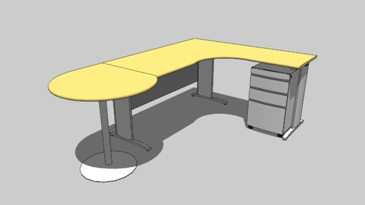 办公桌 草图大师模型