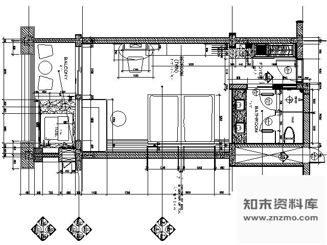 施工图豪华五星酒店标准客房装修图