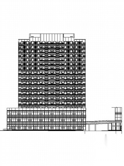 17层现代风格旧车交易市场建筑施工图 展销厅