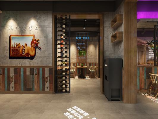 工业风烧烤店