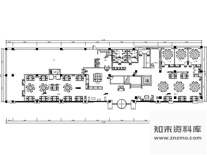 施工图唐山某大饭店餐厅装修图