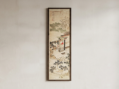 中式竖幅挂画挂画