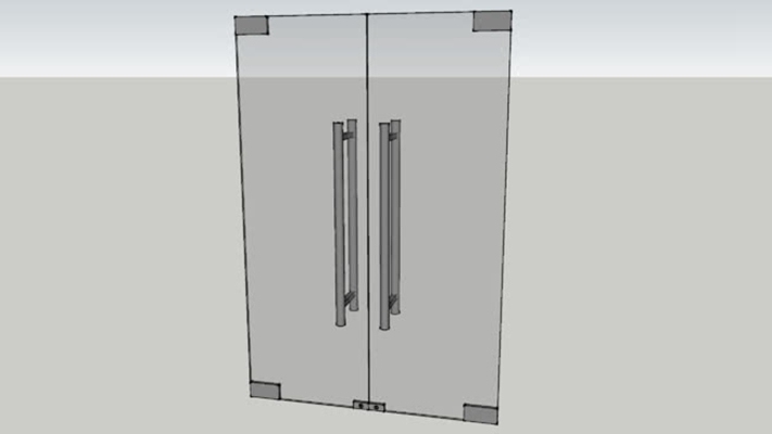双开门 草图大师模型
