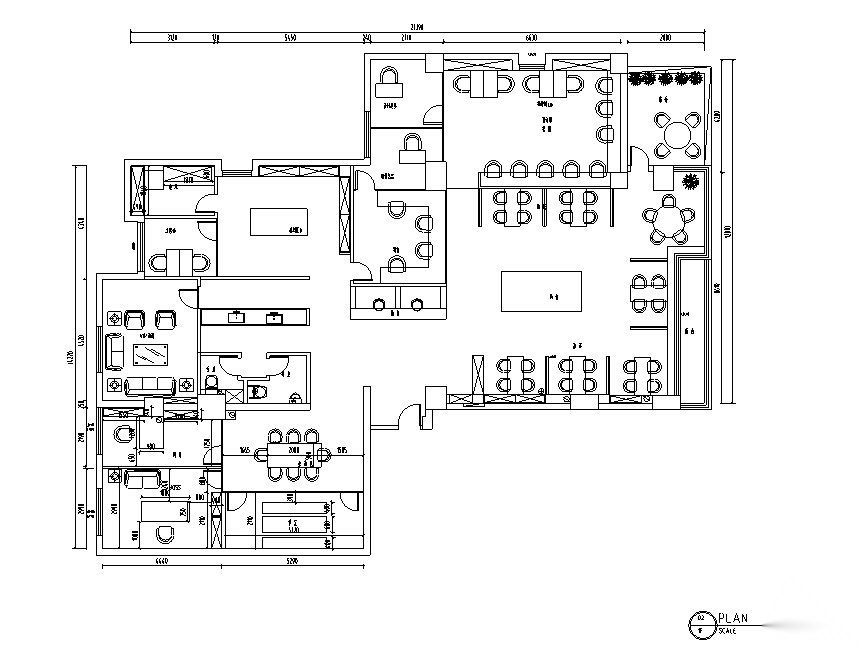 现代简约装饰公司办公空间设计施工图（附效果图）