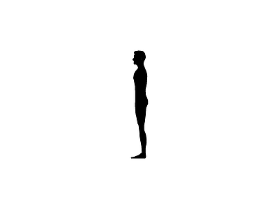 家装人体工程学尺图 人物男性侧面