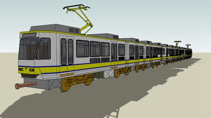 轻轨 草图大师模型