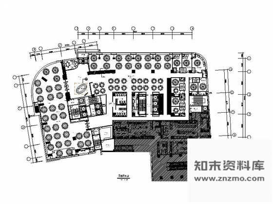 施工图广州全国连锁饮食集团现代高档餐厅室内装修施工图含实景