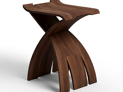 木质交叉腿凳