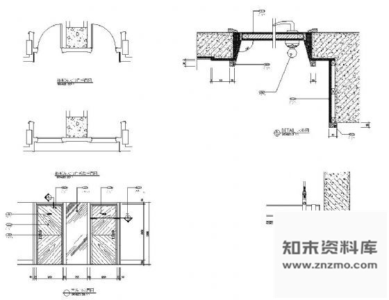 图块/节点样板房单扇门详图 通用节点