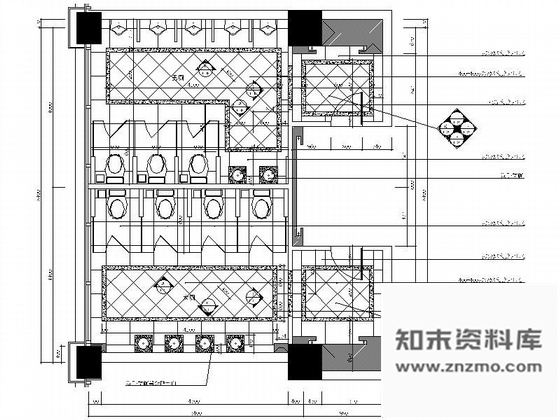 施工图宾馆大堂公共卫生间装饰图