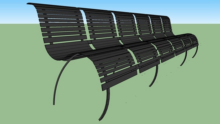 户外椅 草图大师模型