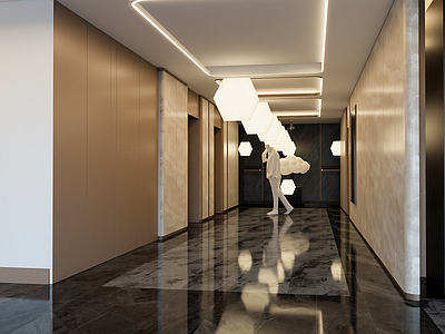 现代电梯厅