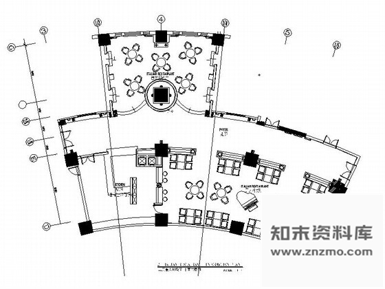 施工图意大利餐厅室内施工图含效果