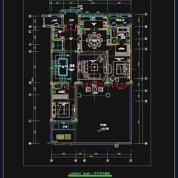 最新法式浪漫别墅室内CAD施工图 CAD建筑图纸