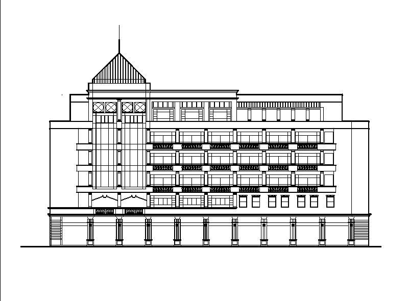 [四川]高层砖红色面砖企业办公楼建筑施工图