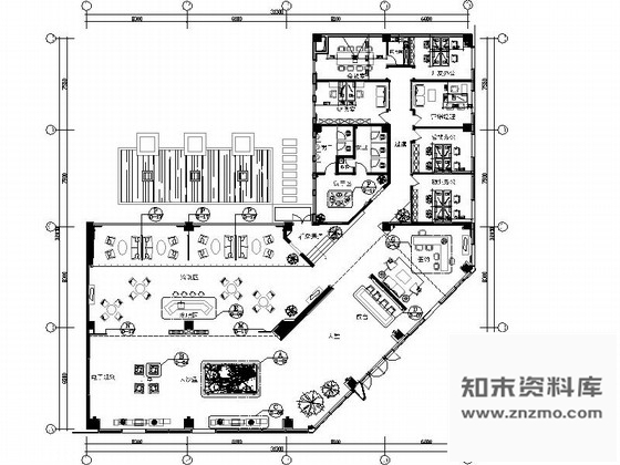 施工图惠州中式风格花园小区售楼处室内装修图含效果