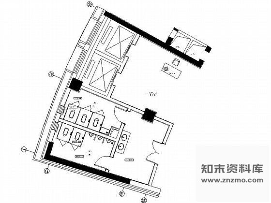 施工图高层公共卫生间装修图