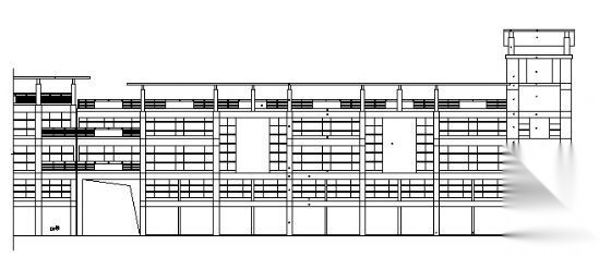 某三层市场建筑方案图
