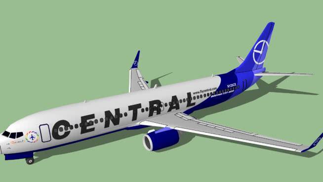 中央航空公司（2012年[ ]的虚构的波音737 839b） 飞机 客机