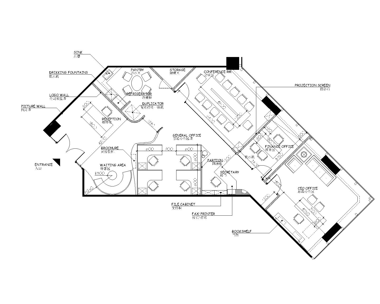 香港正通办公室CAD施工图