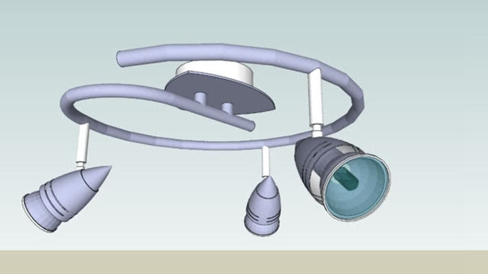 吸顶灯 草图大师模型