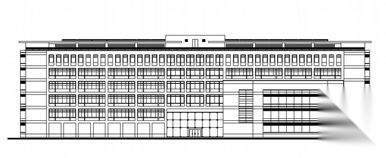 华南某大学科技园区六层高科技综合楼建筑施工图