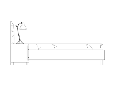 床 现代家具图块别墅家具图块施工图