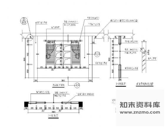 图块/节点专卖店窗边墙装饰详图