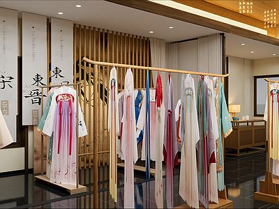 新中式服装展台