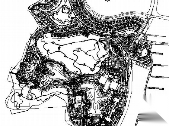 五星级酒店景观设计施工图 商业景观
