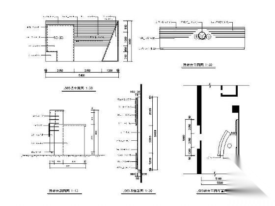 现代接待台LOGO墙设计详图 墙面通用节点