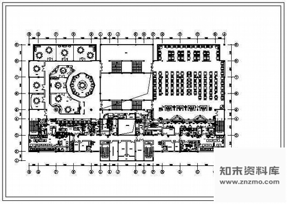 施工图大学餐厅全套装修图