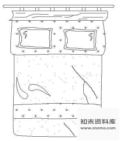 图块/节点床平面CAD图块10