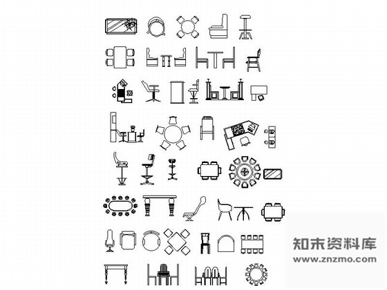 图块/节点室内外植物及全套家居CAD图块下载
