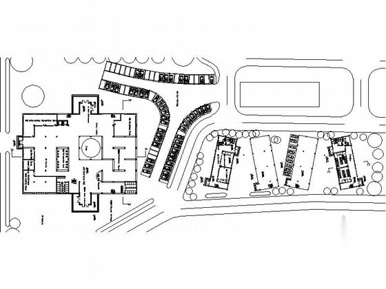 盒子型图书馆及实验楼建筑方案图