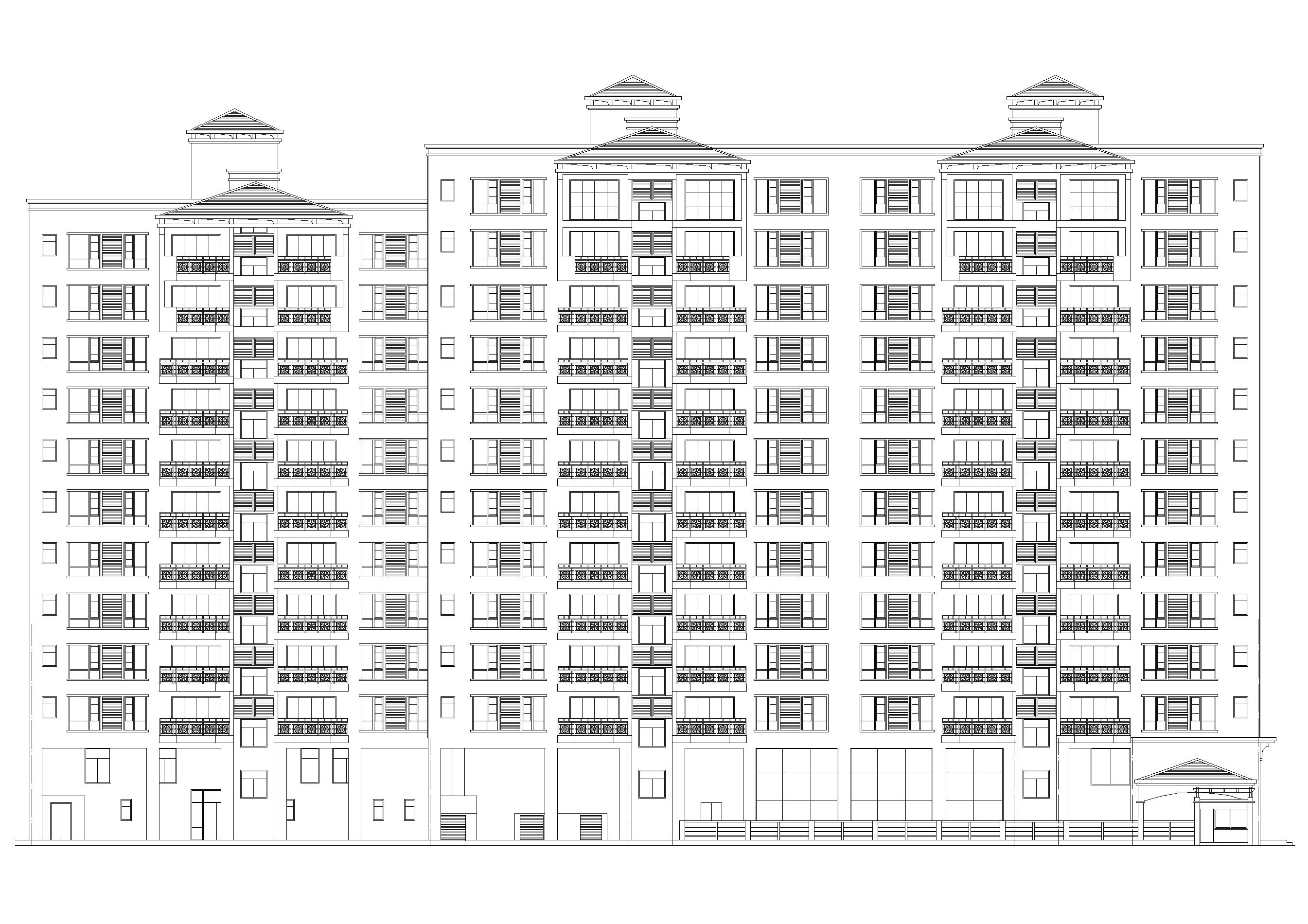 南方某十二层高层住宅小区建筑施工图