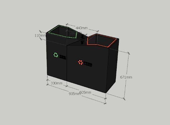 现代户外垃圾桶