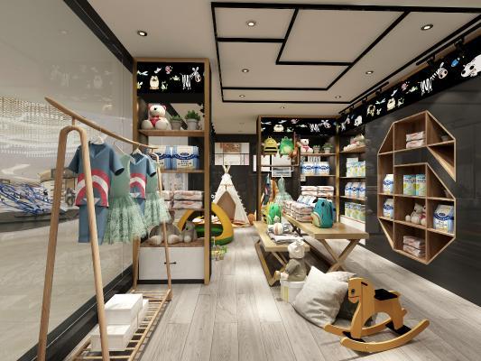 现代母婴店 母婴用品店 店铺 儿童玩具 童装