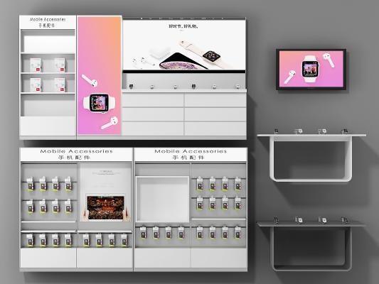 现代手机卖场展台展架 展具