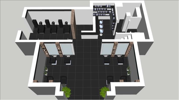 现代风格理发店