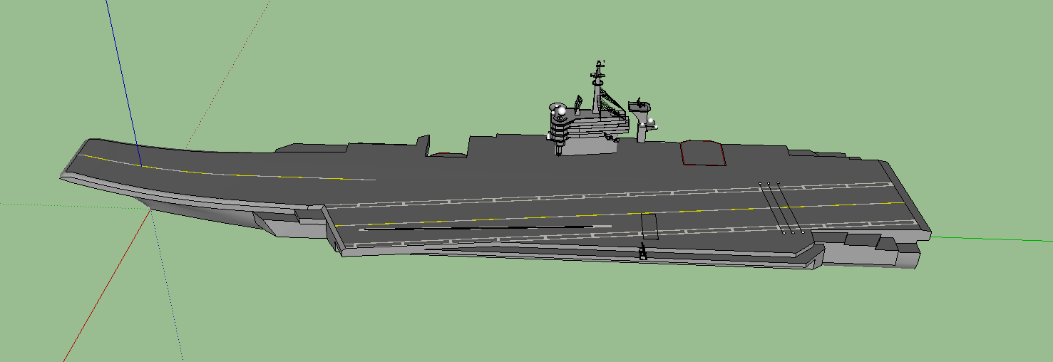 简单航空母舰草图大师模型