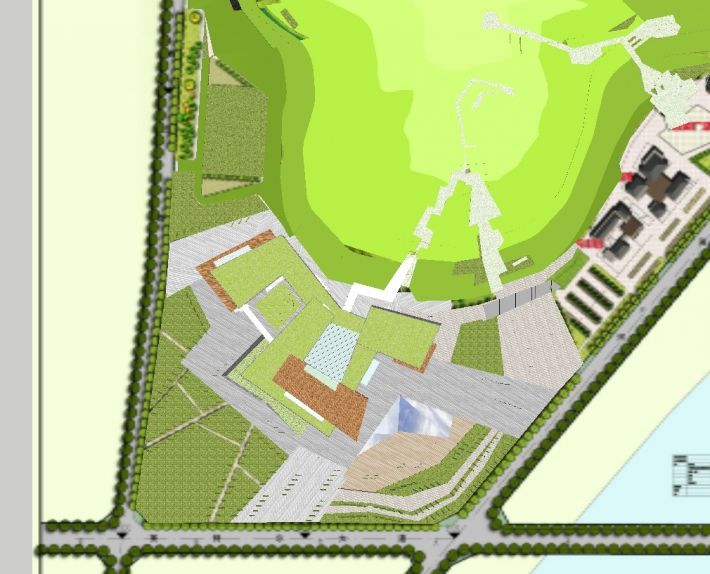 现代城市博物馆建筑与景观设计方案ＳＵ模型