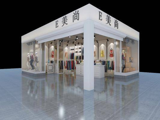 工业风服装店 展厅 橱窗