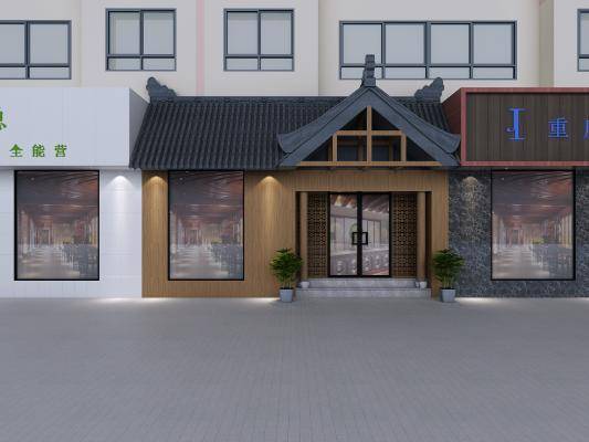 中式门头茶餐厅