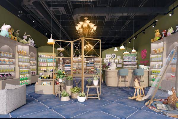 现代风格母婴用品专卖店 儿童玩具 装饰柜