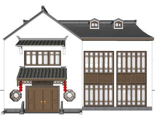 苏式茶馆 苏式面馆 中式面馆   苏州花格 苏式建筑  苏式花格 案几