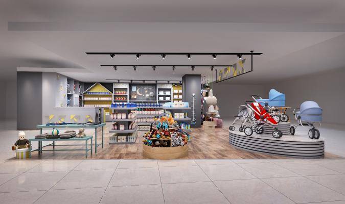 现代母婴店 婴儿用品 玩具 饰品 摆件 儿童玩具