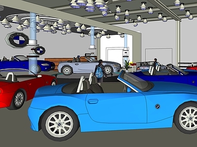 车模展示馆模型赛车 汽车 跑车 敞篷车 演出