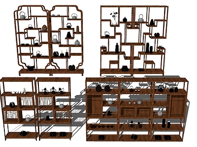 中式博古架组合